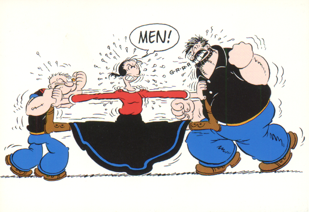 Photo By Postcard - Popeye - Fighting over Olive Oyl | Flickr - Photo Sharing!